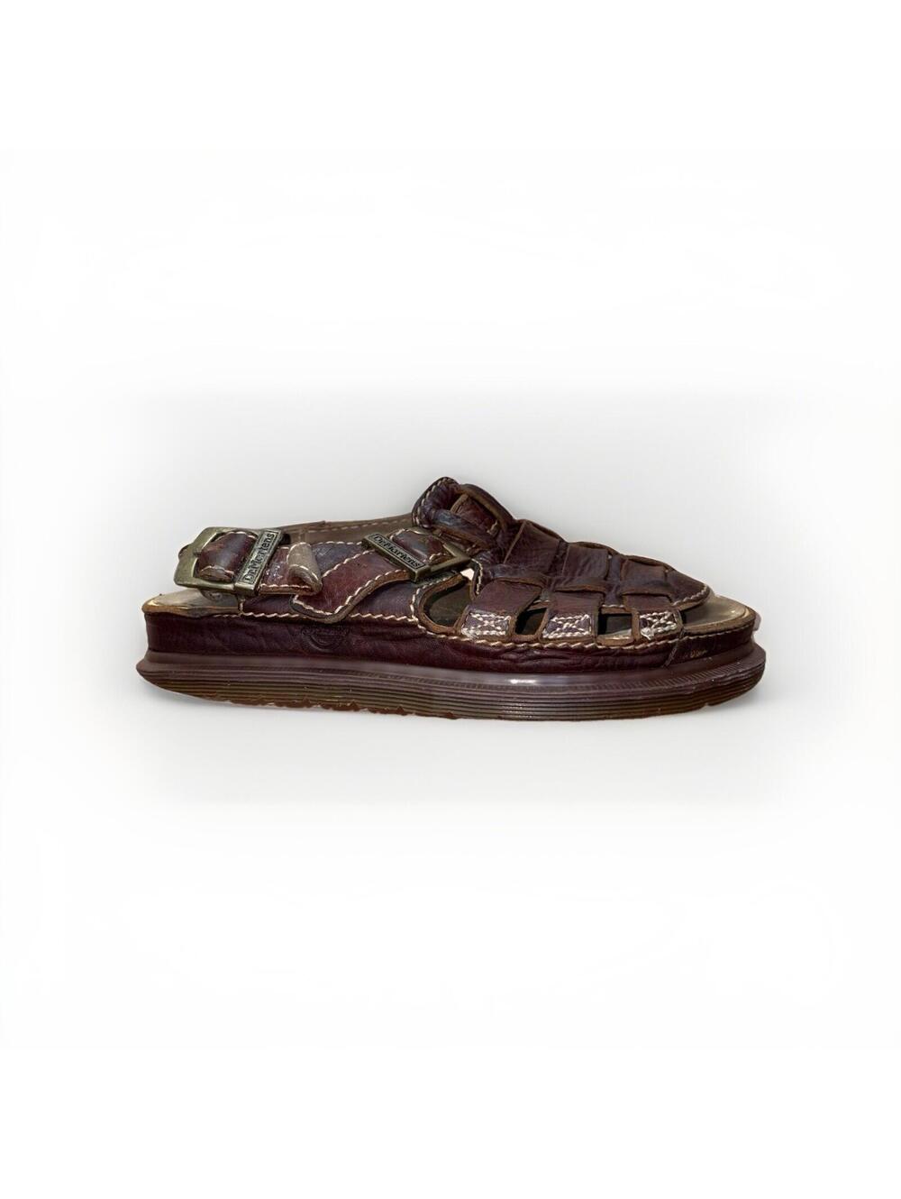 Dr Martens Brown Leather Fisherman Sandals Men’s Size 8 Classic Casual
